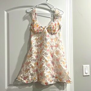 brand new for love and lemons floral bow dress